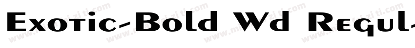 Exotic-Bold Wd Regul字体转换